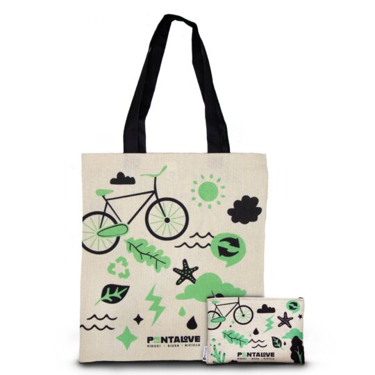 kit city life printalove regalo per natale shopper astuccio riciclati ecosostenibili