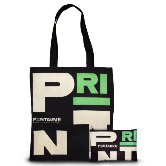 kit print printalove regalo per natale shopper astuccio riciclati