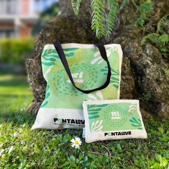 kit circular printalove regalo per natale shopper astuccio riciclati ecosostenibili